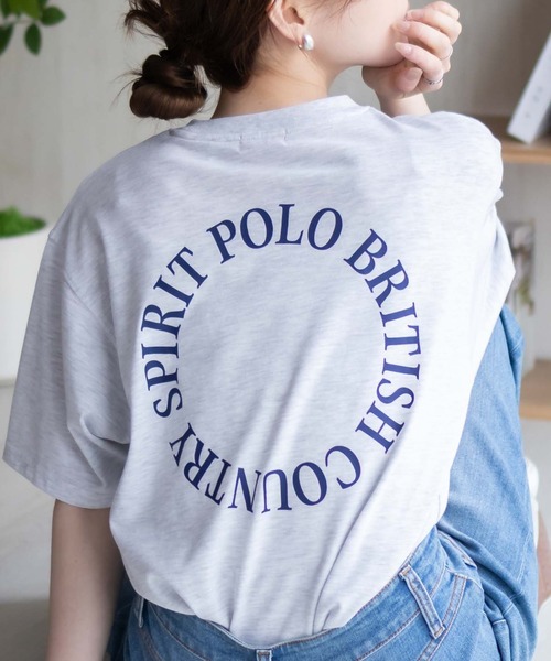 POLO BCS(ポロ ビーシーエス)の「POLO BCS ワンポイントサークルTシャツ(Tシャツ/カットソー・レディース・オートミール/ブラック/グレイッシュベージュ・M/L)」の3枚目の写真