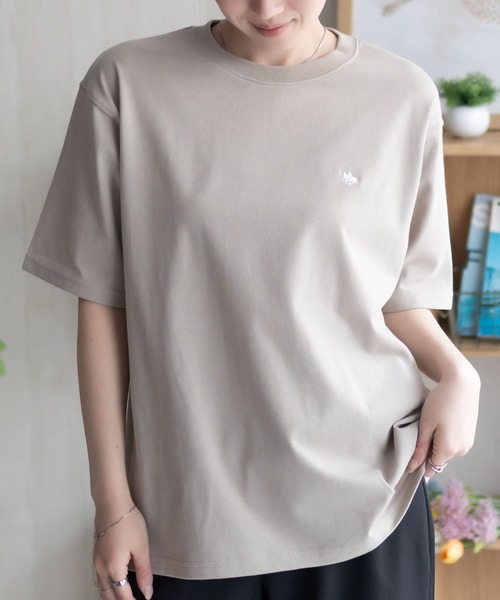 POLO BCS(ポロ ビーシーエス)の「POLO BCS ワンポイントサークルTシャツ(Tシャツ/カットソー・レディース・オートミール/ブラック/グレイッシュベージュ・M/L)」の9枚目の写真