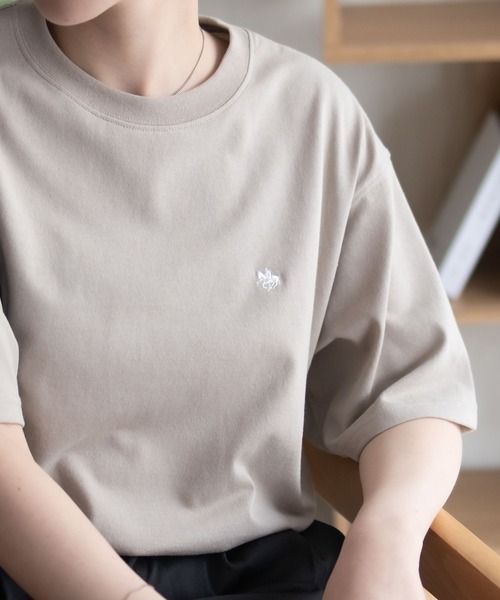 POLO BCS(ポロ ビーシーエス)の「POLO BCS ワンポイントサークルTシャツ(Tシャツ/カットソー・レディース・オートミール/ブラック/グレイッシュベージュ・M/L)」の8枚目の写真