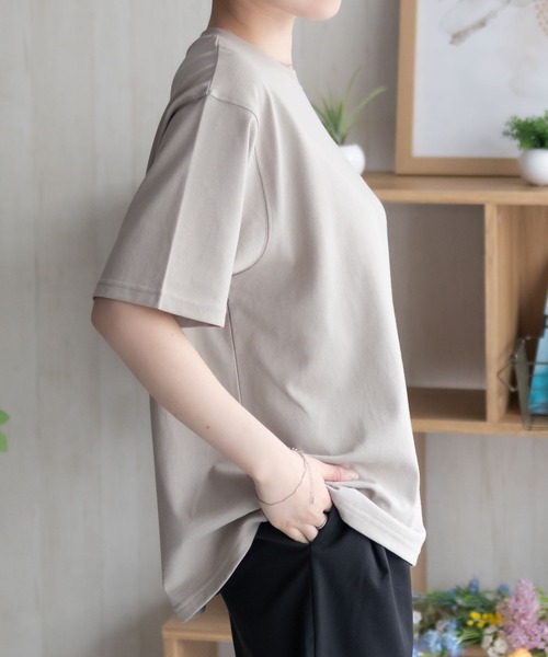 POLO BCS(ポロ ビーシーエス)の「POLO BCS ワンポイントサークルTシャツ(Tシャツ/カットソー・レディース・オートミール/ブラック/グレイッシュベージュ・M/L)」の10枚目の写真