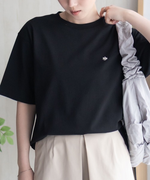 POLO BCS(ポロ ビーシーエス)の「POLO BCS ワンポイントサークルTシャツ(Tシャツ/カットソー・レディース・オートミール/ブラック/グレイッシュベージュ・M/L)」の14枚目の写真