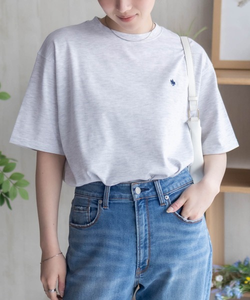 POLO BCS(ポロ ビーシーエス)の「POLO BCS ワンポイントサークルTシャツ(Tシャツ/カットソー・レディース・オートミール/ブラック/グレイッシュベージュ・M/L)」の19枚目の写真