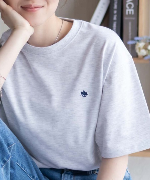 POLO BCS(ポロ ビーシーエス)の「POLO BCS ワンポイントサークルTシャツ(Tシャツ/カットソー・レディース・オートミール/ブラック/グレイッシュベージュ・M/L)」の22枚目の写真