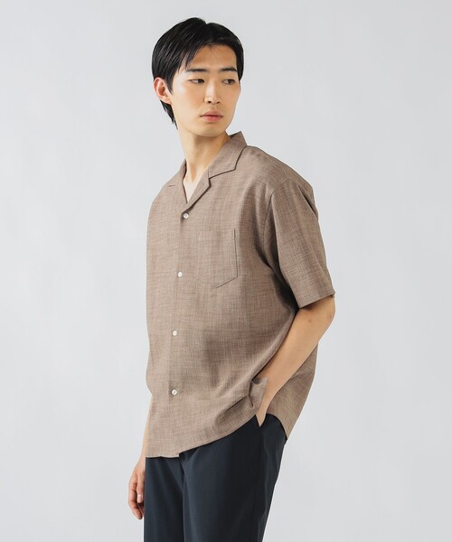 BEAMS HEART（ビームスハート）の「ポリメランジ オープンカラーシャツ（吸水速乾）（シャツ/ブラウス・メンズ・ベージュ/ネイビー/カーキ・SMALL/MEDIUM/LARGE）」の2枚目の写真