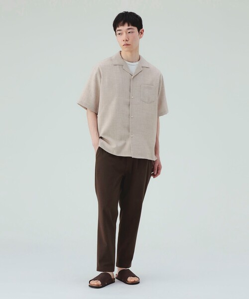BEAMS HEART(ビームスハート)の「ポリメランジ オープンカラーシャツ(吸水速乾)(シャツ/ブラウス・メンズ・ベージュ/ネイビー/カーキ・SMALL/MEDIUM/LARGE)」の6枚目の写真