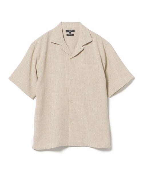 BEAMS HEART(ビームスハート)の「ポリメランジ オープンカラーシャツ(吸水速乾)(シャツ/ブラウス・メンズ・ベージュ/ネイビー/カーキ・SMALL/MEDIUM/LARGE)」の10枚目の写真