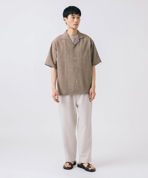 BEAMS HEART（ビームスハート）の「ポリメランジ オープンカラーシャツ（吸水速乾）（シャツ/ブラウス・メンズ・ベージュ/ネイビー/カーキ・SMALL/MEDIUM/LARGE）」の5枚目の写真