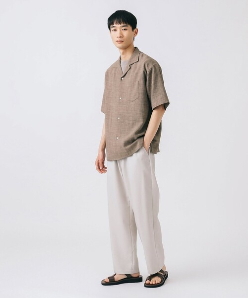 BEAMS HEART（ビームスハート）の「ポリメランジ オープンカラーシャツ（吸水速乾）（シャツ/ブラウス・メンズ・ベージュ/ネイビー/カーキ・SMALL/MEDIUM/LARGE）」の6枚目の写真