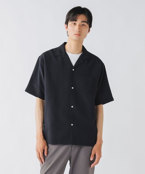 BEAMS HEART（ビームスハート）の「ポリメランジ オープンカラーシャツ（吸水速乾）（シャツ/ブラウス・メンズ・ベージュ/ネイビー/カーキ・SMALL/MEDIUM/LARGE）」の10枚目の写真