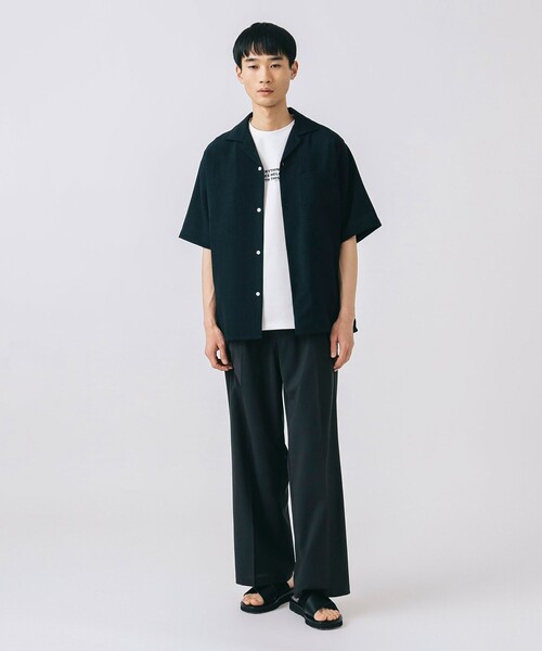 BEAMS HEART（ビームスハート）の「ポリメランジ オープンカラーシャツ（吸水速乾）（シャツ/ブラウス・メンズ・ベージュ/ネイビー/カーキ・SMALL/MEDIUM/LARGE）」の12枚目の写真