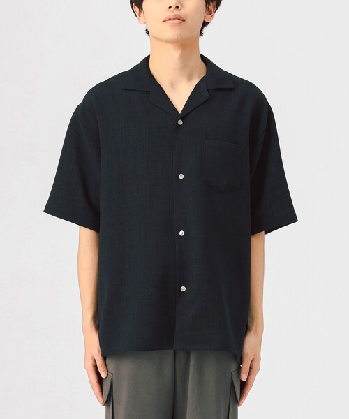 BEAMS HEART（ビームスハート）の「ポリメランジ オープンカラーシャツ（吸水速乾）（シャツ/ブラウス・メンズ・ベージュ/ネイビー/カーキ・SMALL/MEDIUM/LARGE）」の16枚目の写真