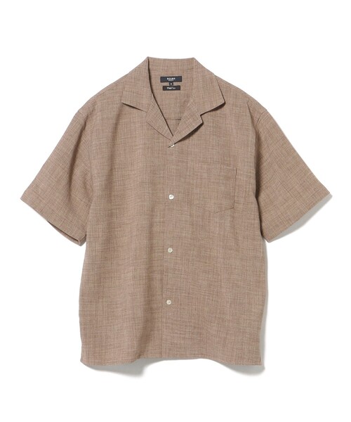 BEAMS HEART（ビームスハート）の「ポリメランジ オープンカラーシャツ（吸水速乾）（シャツ/ブラウス・メンズ・ベージュ/ネイビー/カーキ・SMALL/MEDIUM/LARGE）」の2枚目の写真