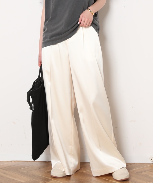 セール】サテンタックパンツ（スラックス）｜AP STUDIO（エーピー  
