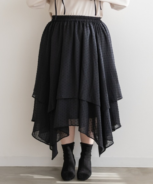 CLETTE(クレット)の「ドビーイレヘムスカート(スカート・レディース・ブラック/アイボリー・3L/LL/4L)」の15枚目の写真