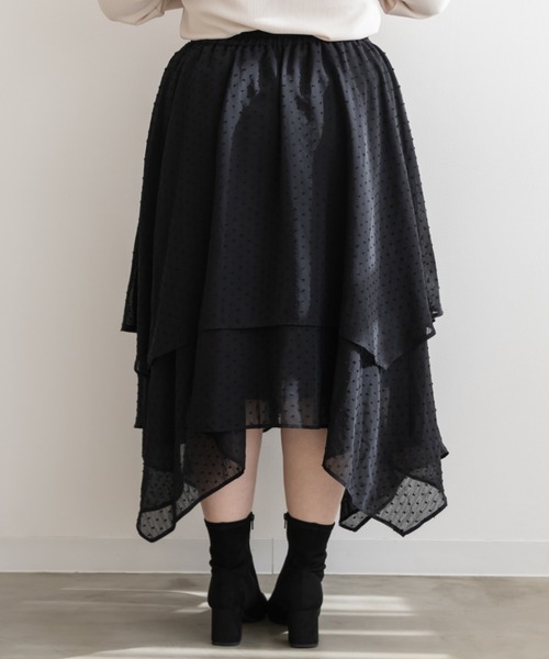 CLETTE(クレット)の「ドビーイレヘムスカート(スカート・レディース・ブラック/アイボリー・3L/LL/4L)」の17枚目の写真