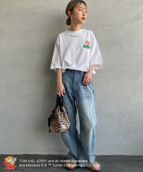 SEQUENZ（シークエンズ）の「【WEB限定】[SEQUENZ/シークエンズ] トムとジェリー 発泡バックプリント  ショートスリーブTシャツ（Tシャツ/カットソー・レディース・ホワイト/ブルー・M/XL/L）」の12枚目の写真