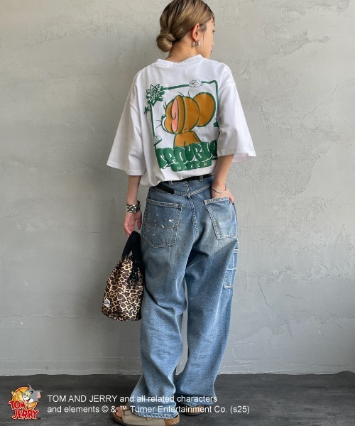 SEQUENZ（シークエンズ）の「【WEB限定】[SEQUENZ/シークエンズ] トムとジェリー 発泡バックプリント  ショートスリーブTシャツ（Tシャツ/カットソー・レディース・ホワイト/ブルー・M/XL/L）」の13枚目の写真