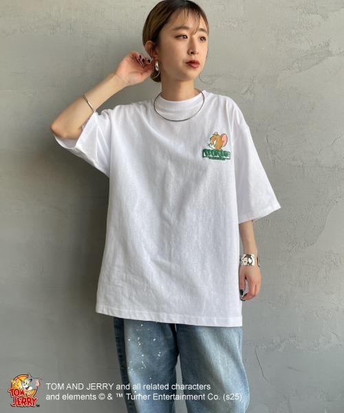 SEQUENZ（シークエンズ）の「【WEB限定】[SEQUENZ/シークエンズ] トムとジェリー 発泡バックプリント  ショートスリーブTシャツ（Tシャツ/カットソー・レディース・ホワイト/ブルー・M/XL/L）」の14枚目の写真