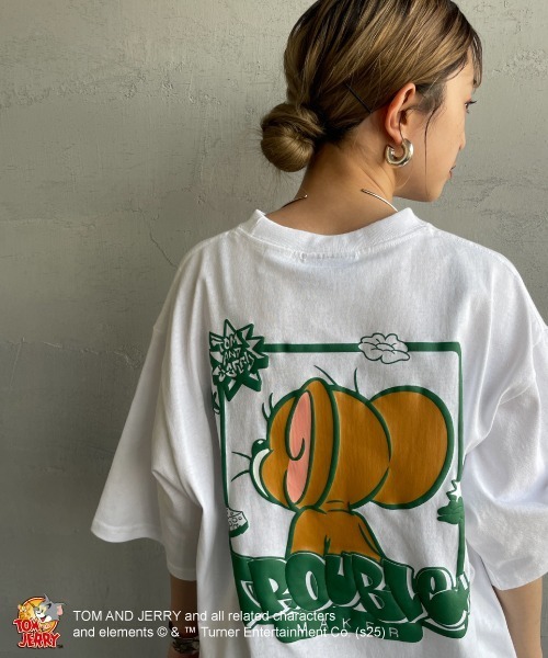 SEQUENZ（シークエンズ）の「【WEB限定】[SEQUENZ/シークエンズ] トムとジェリー 発泡バックプリント  ショートスリーブTシャツ（Tシャツ/カットソー・レディース・ホワイト/ブルー・M/XL/L）」の18枚目の写真