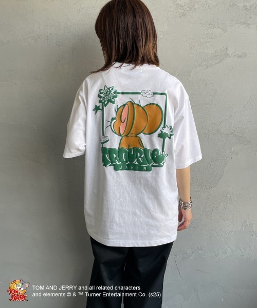 SEQUENZ（シークエンズ）の「【WEB限定】[SEQUENZ/シークエンズ] トムとジェリー 発泡バックプリント  ショートスリーブTシャツ（Tシャツ/カットソー・レディース・ホワイト/ブルー・M/XL/L）」の22枚目の写真