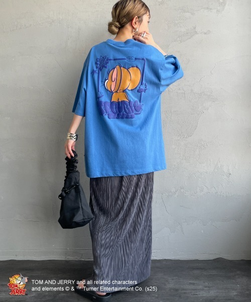 SEQUENZ（シークエンズ）の「【WEB限定】[SEQUENZ/シークエンズ] トムとジェリー 発泡バックプリント  ショートスリーブTシャツ（Tシャツ/カットソー・レディース・ホワイト/ブルー・M/XL/L）」の8枚目の写真