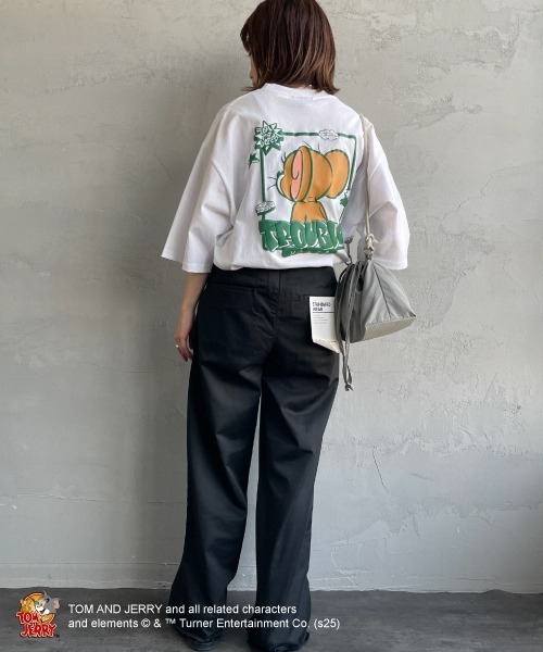 SEQUENZ（シークエンズ）の「【WEB限定】[SEQUENZ/シークエンズ] トムとジェリー 発泡バックプリント  ショートスリーブTシャツ（Tシャツ/カットソー・レディース・ホワイト/ブルー・M/XL/L）」の6枚目の写真