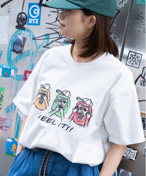 7.4oz FEEL IT!刺繍Tee（Tシャツ/カットソー）｜gym master