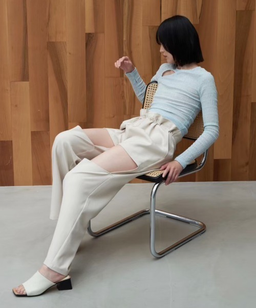 tシャツ wrinkle shirring sheer tops レディース セール】wrinkle shirring sheer tops（Tシャツ/カットソー