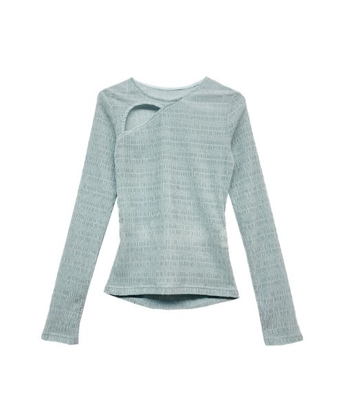 tシャツ wrinkle shirring sheer tops レディース セール】wrinkle shirring sheer tops（Tシャツ/カットソー