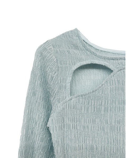 tシャツ wrinkle shirring sheer tops レディース セール】wrinkle shirring sheer tops（Tシャツ/カットソー