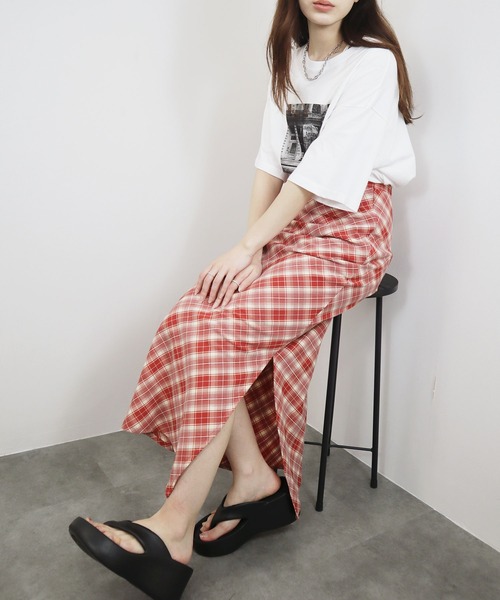 BANANA REPUBLIC チェック柄ペンシルスカート 左脇スリットサイズ6 BANANA REPUBLIC チェック柄ペンシルスカート 左脇スリットサイズ6