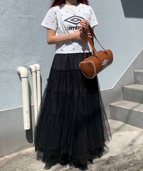 Casselini（キャセリーニ）の「[UMBRO × Casselini] 花柄ロゴTシャツ（Tシャツ/カットソー・レディース・ピンク/ネイビー/ホワイト・FREE）」の12枚目の写真