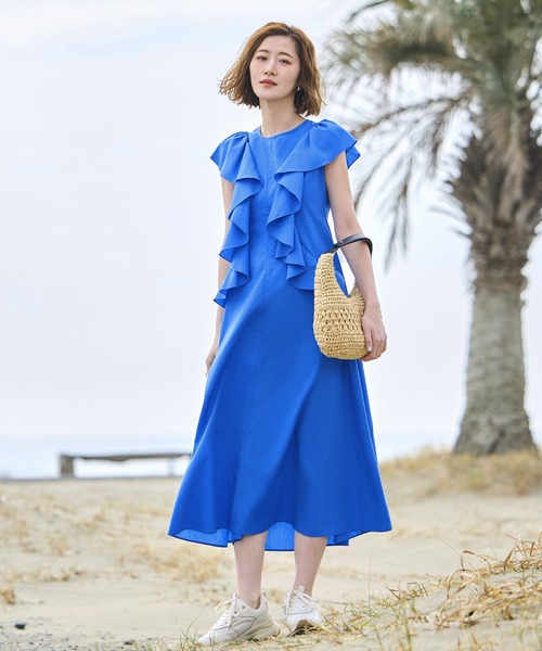 洗える ｜ フロー ラッフル ワンピース ｜ レディース おしゃれ きれい