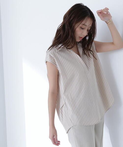 NATURAL BEAUTY BASIC(ナチュラルビューティーベーシック)の「◇ストライプスキッパーフォルムシャツ(シャツ/ブラウス・レディース・ベージュ系その他/ブルー系その他/ブルー系その他6・SMALL/MEDIUM)」の19枚目の写真