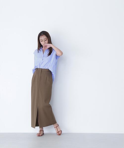 NATURAL BEAUTY BASIC(ナチュラルビューティーベーシック)の「◇ストライプスキッパーフォルムシャツ(シャツ/ブラウス・レディース・ベージュ系その他/ブルー系その他/ブルー系その他6・SMALL/MEDIUM)」の10枚目の写真