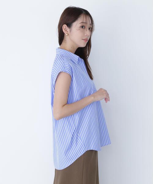 NATURAL BEAUTY BASIC(ナチュラルビューティーベーシック)の「◇ストライプスキッパーフォルムシャツ(シャツ/ブラウス・レディース・ベージュ系その他/ブルー系その他/ブルー系その他6・SMALL/MEDIUM)」の5枚目の写真