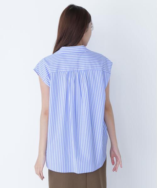 NATURAL BEAUTY BASIC(ナチュラルビューティーベーシック)の「◇ストライプスキッパーフォルムシャツ(シャツ/ブラウス・レディース・ベージュ系その他/ブルー系その他/ブルー系その他6・SMALL/MEDIUM)」の4枚目の写真