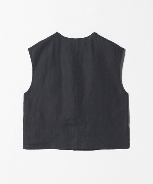 UNITED ARROWS ノースリーブベスト 黒/白 UNITED ARROWS ベスト ジレ シャーリング レディース : ZOZOTOWN