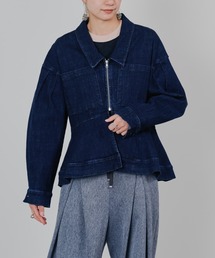 DOLLUPOOPS | ペプラムデニムジャケット(デニムジャケット)