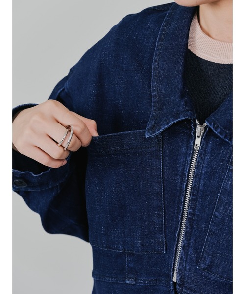 DOLLUPOOPS（ドールアップウップス）の「ペプラムデニムジャケット（デニムジャケット・レディース・ネイビー/ブルー・38）」の11枚目の写真