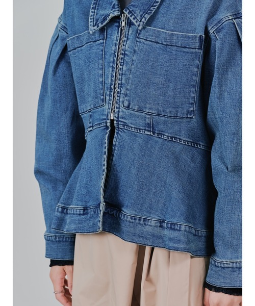 DOLLUPOOPS（ドールアップウップス）の「ペプラムデニムジャケット（デニムジャケット・レディース・ネイビー/ブルー・38）」の21枚目の写真