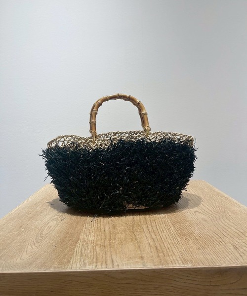 【24ss完売】KECH LES ESSENTIELS かごバッグ KECH LeS ESSENTIELS かごバッグ カゴバッグ RAFFIA LEATHER