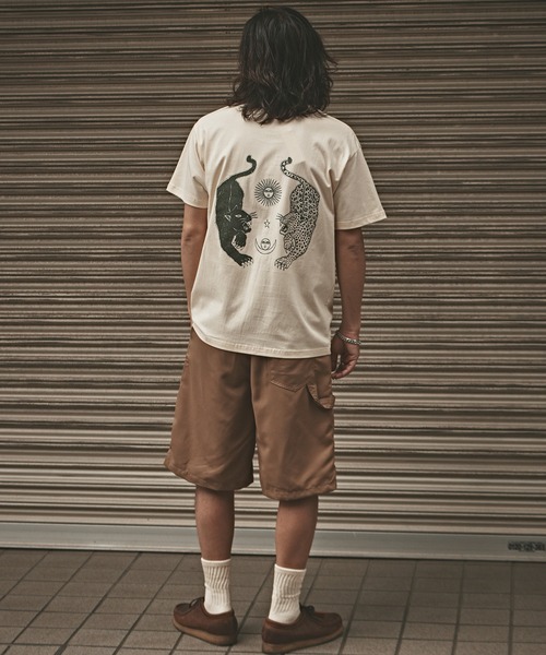 PERSONSOUL Tシャツ メタシンボルロゴ Animals T-Shirt レトロ Short Sleeve Print T-Shirt Animal Design / 半袖プリントT