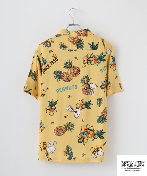 PEANUTS(ピーナッツ)の「PEANUTS アロハシャツ(シャツ/ブラウス・メンズ・ブラック系その他/ホワイト/ベージュ/ライトカーキ/ネイビー/レッド/ネイビー系1/カーキ系/マスタード/ネイビー系/グレー/ホワイト系・LL/M/L)」の16枚目の写真