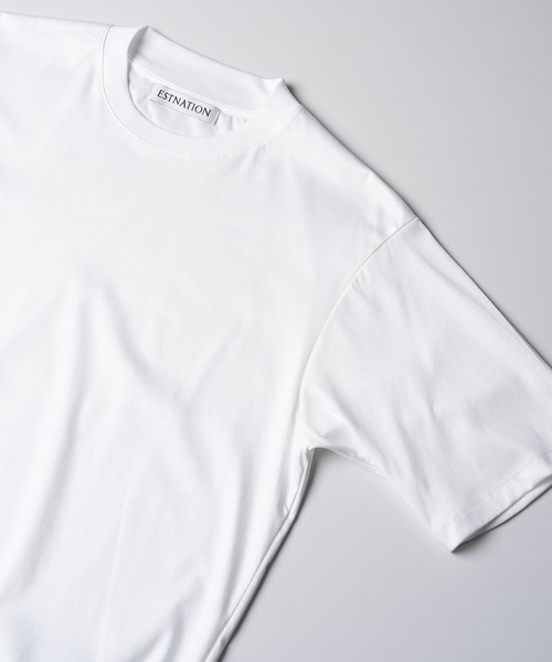 ESTNATION（エストネーション）の「ESTNATION / ハイバックネックカットソー＜ディオラマ＞（Tシャツ/カットソー・メンズ・ブラック/ホワイト・SMALL/MEDIUM/LARGE/X-LARGE）」の2枚目の写真