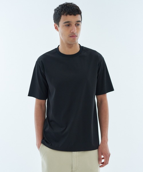 ESTNATION（エストネーション）の「ESTNATION / ハイバックネックカットソー＜ディオラマ＞（Tシャツ/カットソー・メンズ・ブラック/ホワイト・SMALL/MEDIUM/LARGE/X-LARGE）」の3枚目の写真