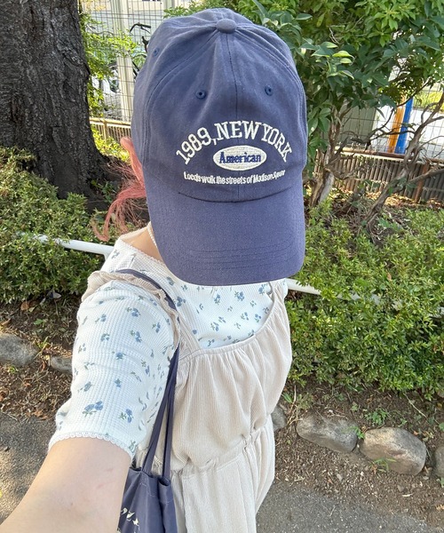 INTER FACTORY(インターファクトリー)の「ちょこび - 花柄ワッフルT made in INTER FACTORY(Tシャツ/カットソー・レディース・アイボリー/サックスブルー・FREE)」の20枚目の写真