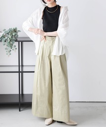 タックワイドパンツ
