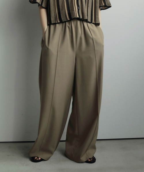 anuke（アンヌーク）の「Pintuck Wide Pants（その他パンツ・レディース・ブラック/ブラウン/ベージュ・36inch/38inch）」の3枚目の写真