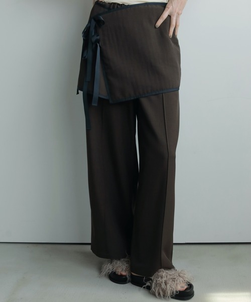 anuke（アンヌーク）の「Pintuck Wide Pants（その他パンツ・レディース・ブラック/ブラウン/ベージュ・36inch/38inch）」の2枚目の写真